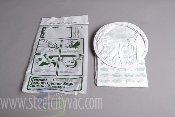 PAPER BAGS-COMPACT,5PK,CANISTER,2 PLY,REPLACEMENT NLA 09-2022