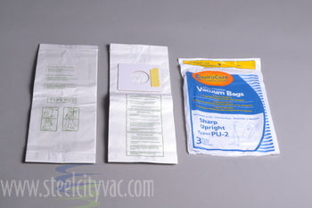 PAPER BAGS-SHARP,PU2,3PK,UPRIGHT,MICRO 844