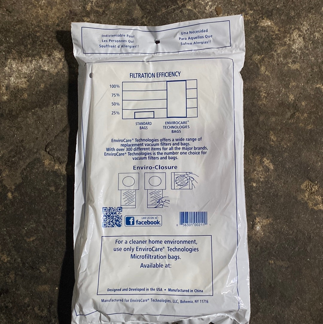 PAPER BAGS-SAMSUNG,5500,6013,7700,CANISTER ENVIROCARE, MICROLINED, 5PK 211