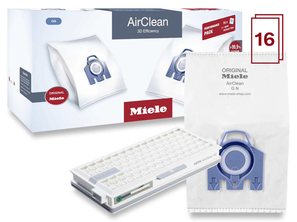 Miele GN / SF-HA50 Performance Pack 16 Bags, 1 HEPA 50