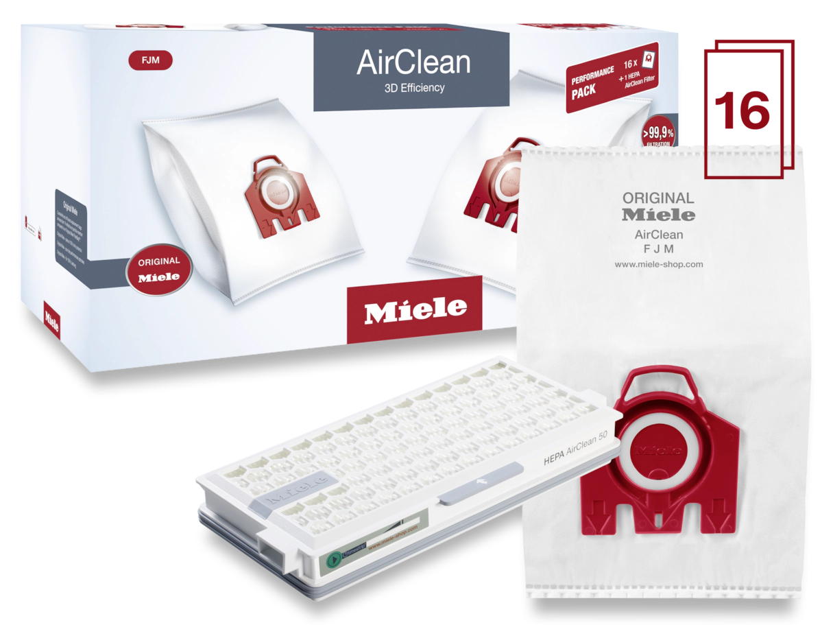 Miele FJM / SF-HA50 Performance Pack 16 Bags, 1 HEPA 50