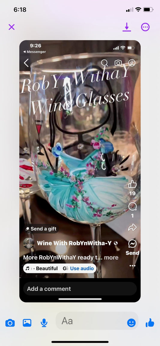 Robyn with a Y Wine Glass